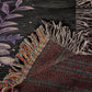 Purple Mushroom Groovy Retro Woven Blanket
